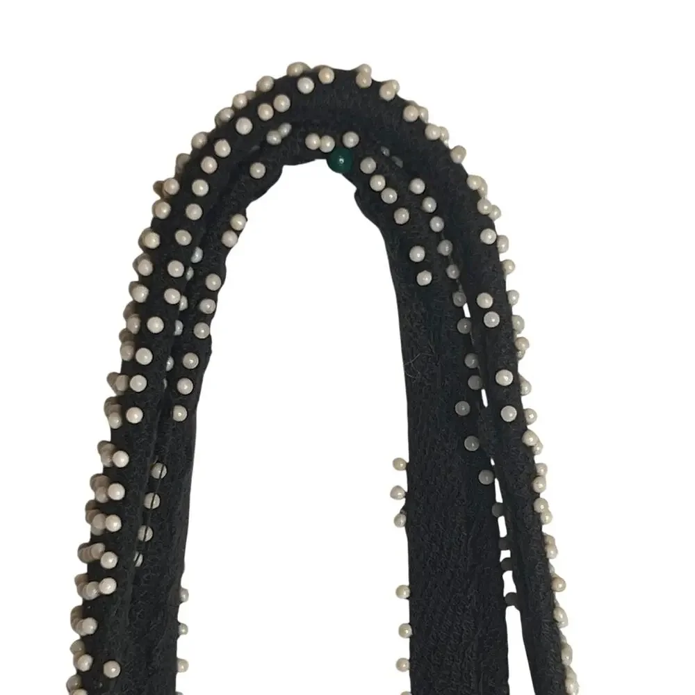 Vintage 70s Candy Dot Drawstring Purse Micro Beaded Mr Jonas Made in Hong Kong